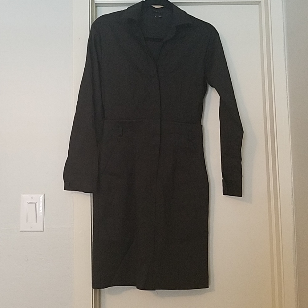 Theory Acasia Favor Shirt Dress Black sz 0